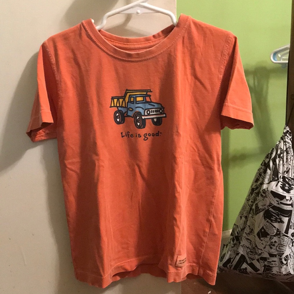 Orange dump truck life is good shirt